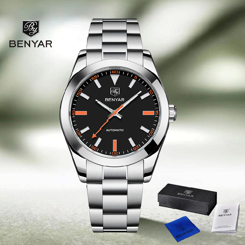 Men Mechanical Watch Sapphire Crystal - นาฬิกาแฟชั่นแบรนด์ BENYAR DESIGN รุ่นใหม่ปี 2026 สำหรับผู้ชาย
