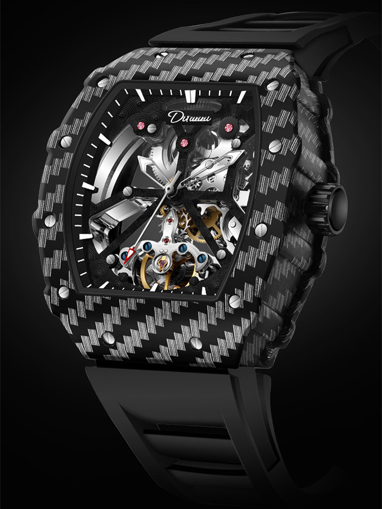 Skeleton Automatic Watch Luxury Tourbillon - นาฬิกาแฟชั่น Tourbillon แบรนด์หรูนาฬิกาโครงกระดูกสำหรับผู้ชายนาฬิกาผู้ชายของขวัญใหม่ relogio masculino