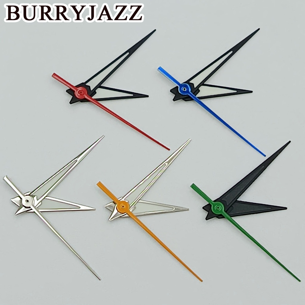 Watch Hands Set Luminous Replacement Nh35 - ชุดเข็มนาฬิกาเรืองแสงสีเขียว C3 สีเงิน ดำ เทา ดำ