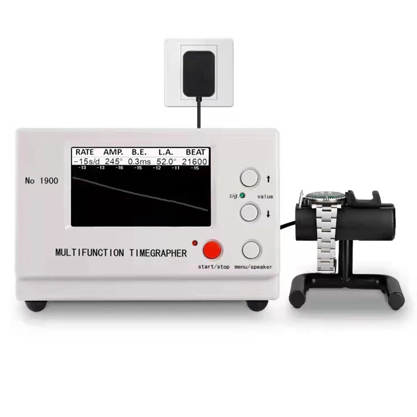 Timegrapher Watch Calibration Timing Machine - เครื่องทดสอบเวลาของนาฬิกาจับเวลาแบบกลไก เครื่องมัลติฟังก์ชั่นสำหรับปรับเทียบเวลาอัตโนมัติ ความแม่นยำ 0.1 วินาที/วัน