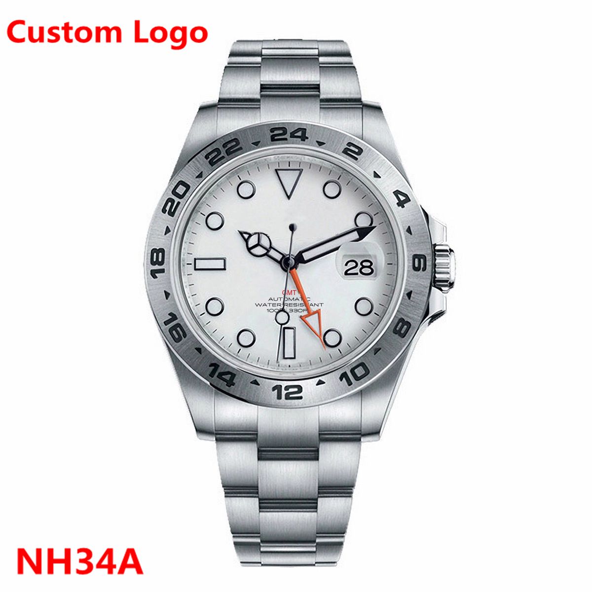 Men Mechanical Watch Sapphire Crystal - CUSTOM Luxury 39 มม.NH34 อัตโนมัติ GMT