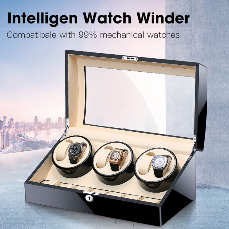 Watch Winder Automatic Dual Watch Box - MELANCY Luxury 6 + 7 นาฬิกาอัตโนมัติ