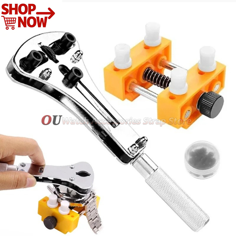 Watchmaker Repair Tool Kit Case Opener - เครื่องมือเปิดฝาหลังนาฬิกาแบบปรับได้ ประแจเหล็กสามขา สำหรับช่างซ่อมนาฬิกา