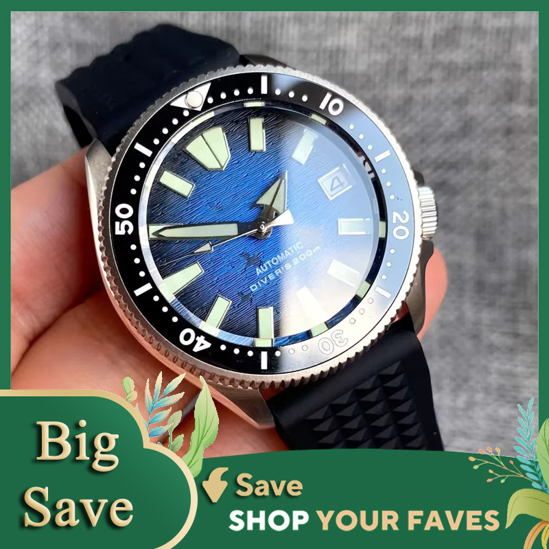 Automatic Dive Watch 200M Nh35 Movement - 37 มม.Tandorio 200Mดําน้ําNH35 การเคลื่อนไหว 120 คลิกSapphire