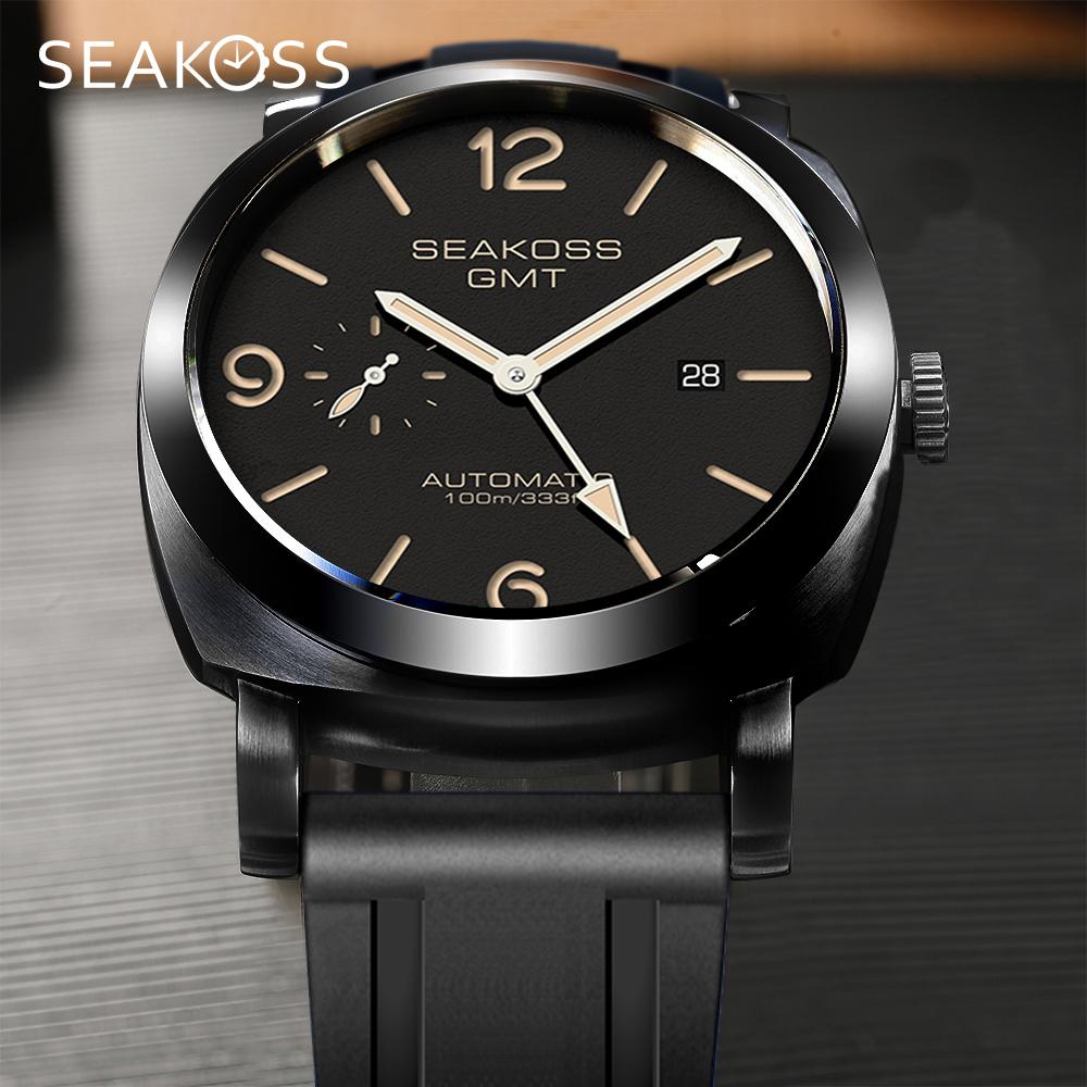 Chronograph Mechanical Watch Seagull 1963 - นาฬิกาดำน้ำ SEAKOSS 100 เมตร สำหรับผู้ชาย ระบบ