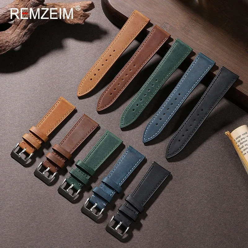 Leather Watch Strap Quick Release 20Mm 22Mm - Strap18mm นาฬิกาหนังอเนกประสงค์สไตล์วินเทจเรโทรแบบนิ่ม19มม. 20มม. 21มม. 22มม. ปล่อยไวแบบ