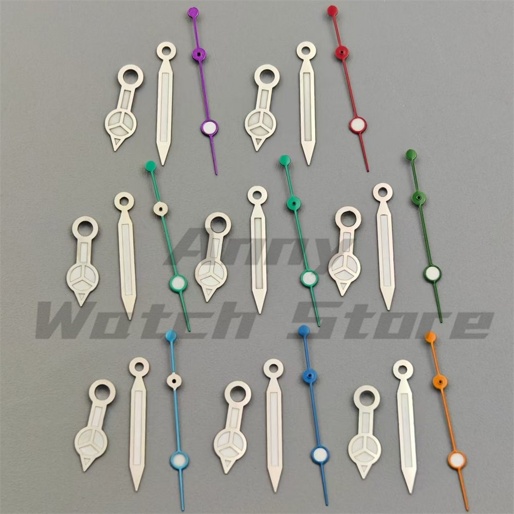 Watch Hands Set Luminous Replacement Nh35 - ชุดเข็มนาฬิกาแฟชั่นหลากสี เข็มเรืองแสงสีเขียว/น้ำเงิน สำหรับกลไก NH35 NH36 อะไหล่นาฬิกา