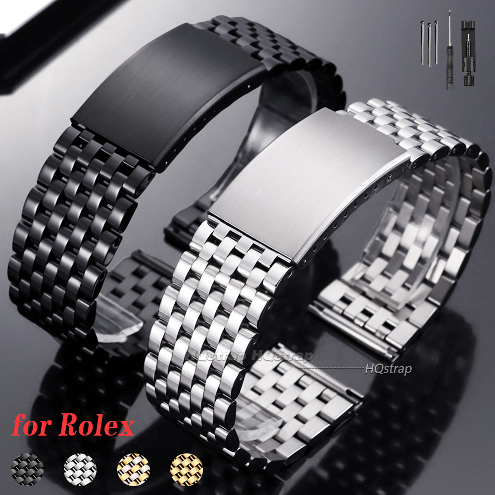 Solid Stainless Steel Watch Bracelet Jubilee - สายนาฬิกาสแตนเลสใหม่ ขนาด 20 มม. 22 มม.