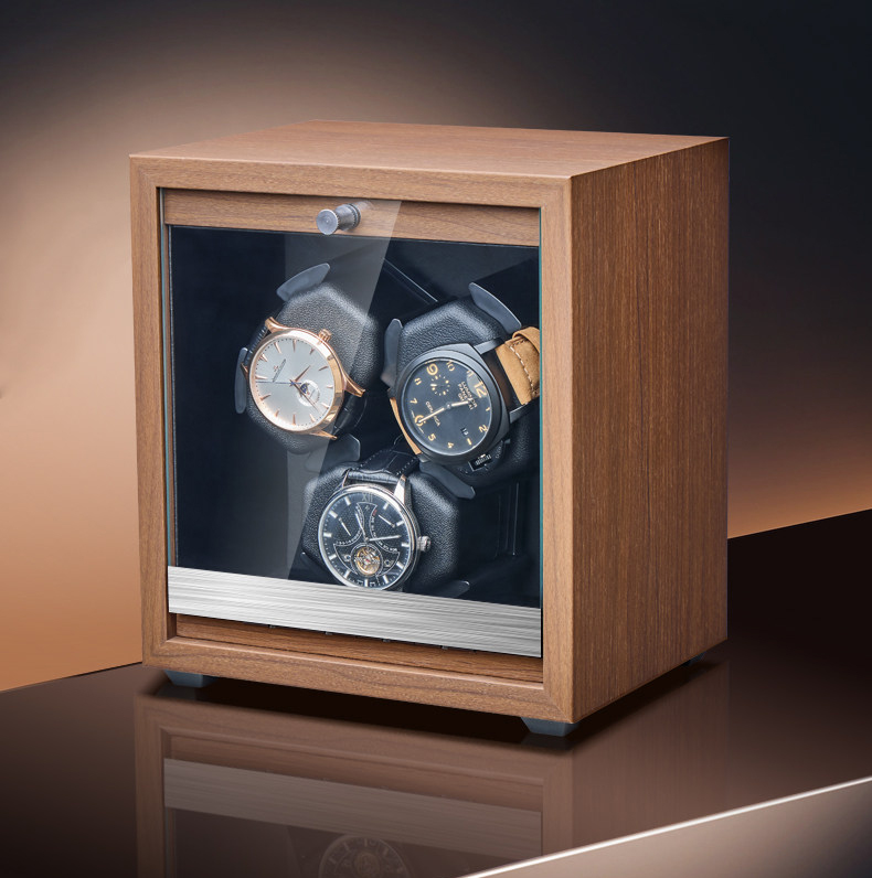 Watch Winder Automatic Dual Watch Box - กล่องหมุนนาฬิกาอัตโนมัติระดับพรีเมียม 3 ช่อง พร้อมมอเตอร์ Mabuchi ทำงานเงียบเป็นพิเศษ