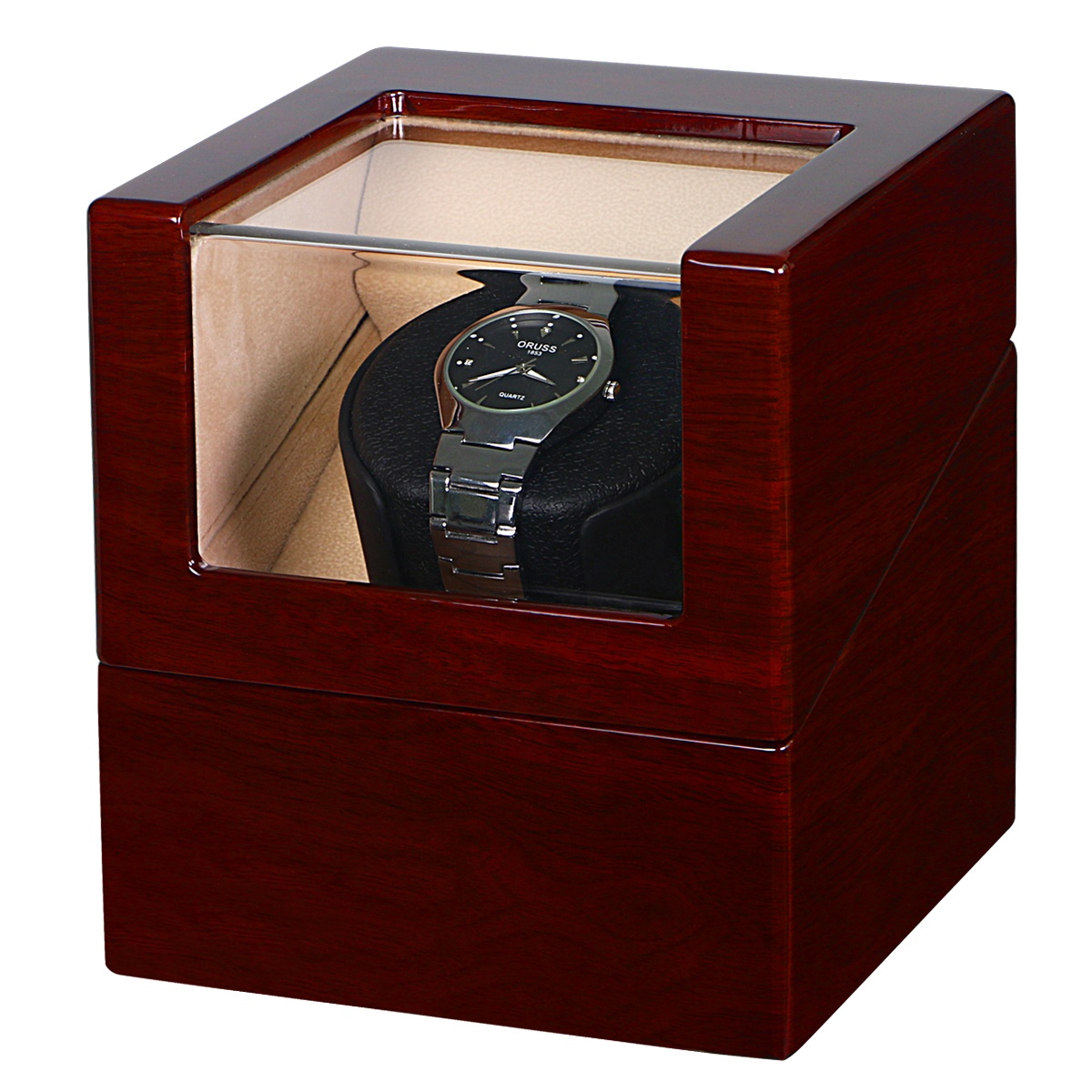 Watch Winder Automatic Dual Watch Box - กล่องเก็บนาฬิกาแบบเดี่ยวสำหรับเก็บนาฬิกาอัตโนมัติ, กล่องเก็บนาฬิกาแบบคู่กันฝุ่นที่ครอบเงียบ