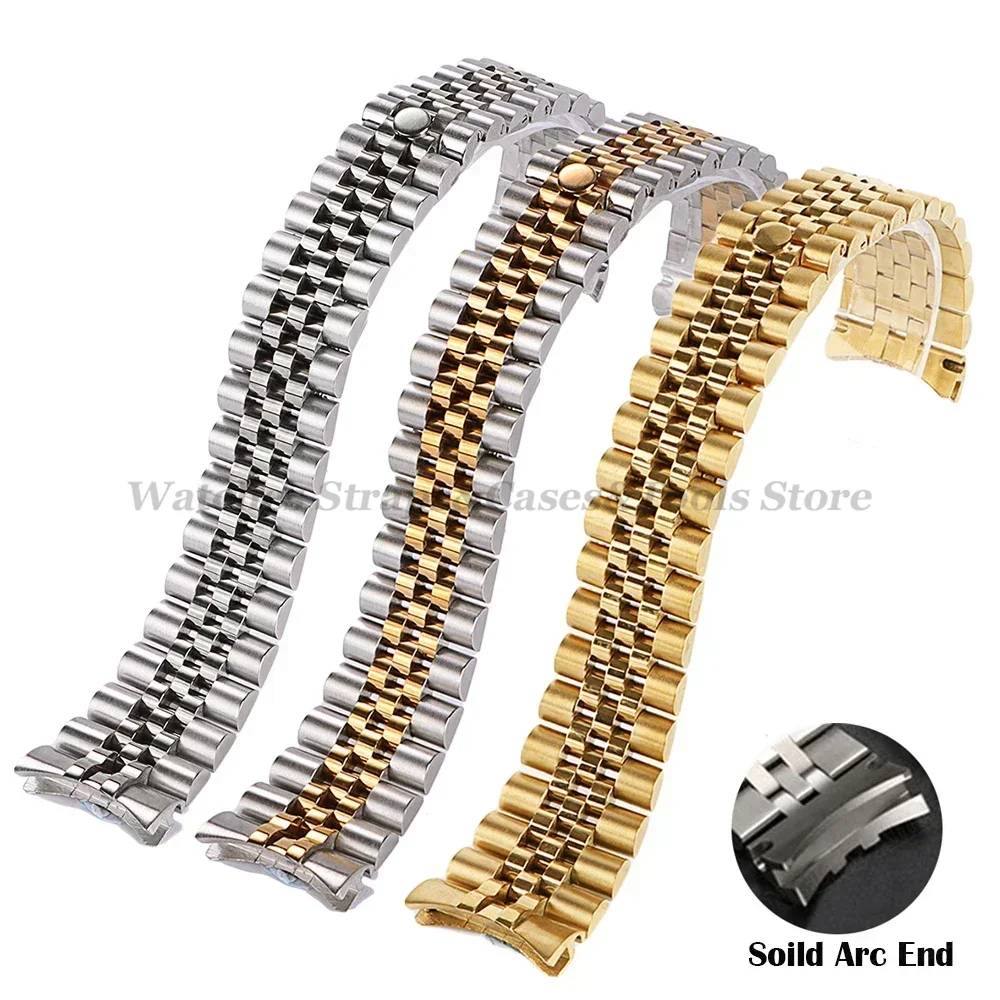Solid Stainless Steel Watch Bracelet Jubilee - Solid Arc สแตนเลสสําหรับ Jubilee สร้อยข้อมือ 13