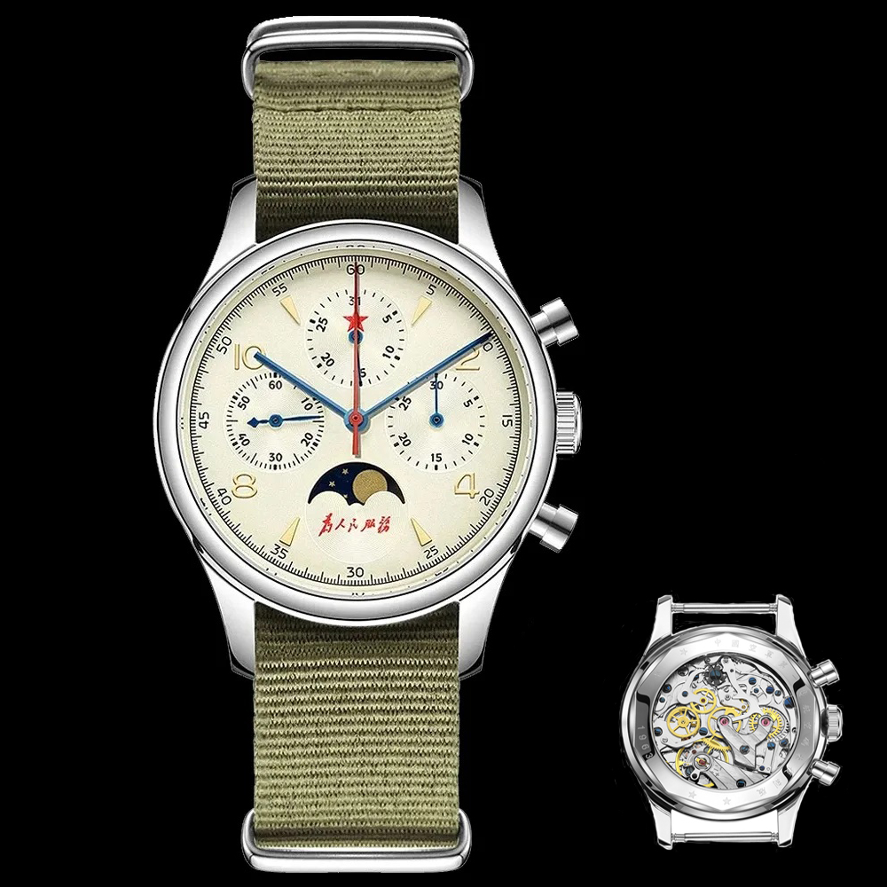 Chronograph Mechanical Watch Seagull 1963 - SEAKOSS 1963 Chronograph Sapphire 40mm Pilot