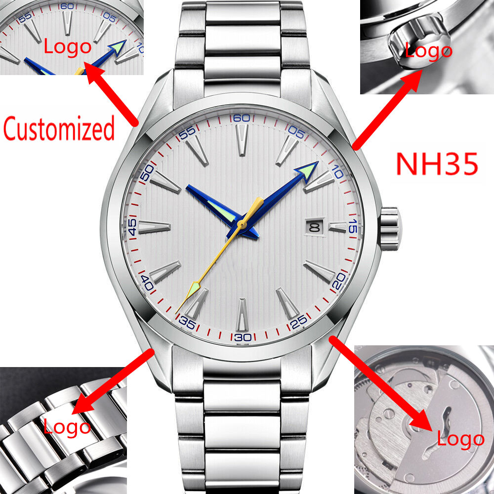 Men Mechanical Watch Sapphire Crystal - โลโก้แบบกำหนดเอง 41 มม. นาฬิกาข้อมือผู้ชาย Miyota/NH35 ระบบออโตเมติก