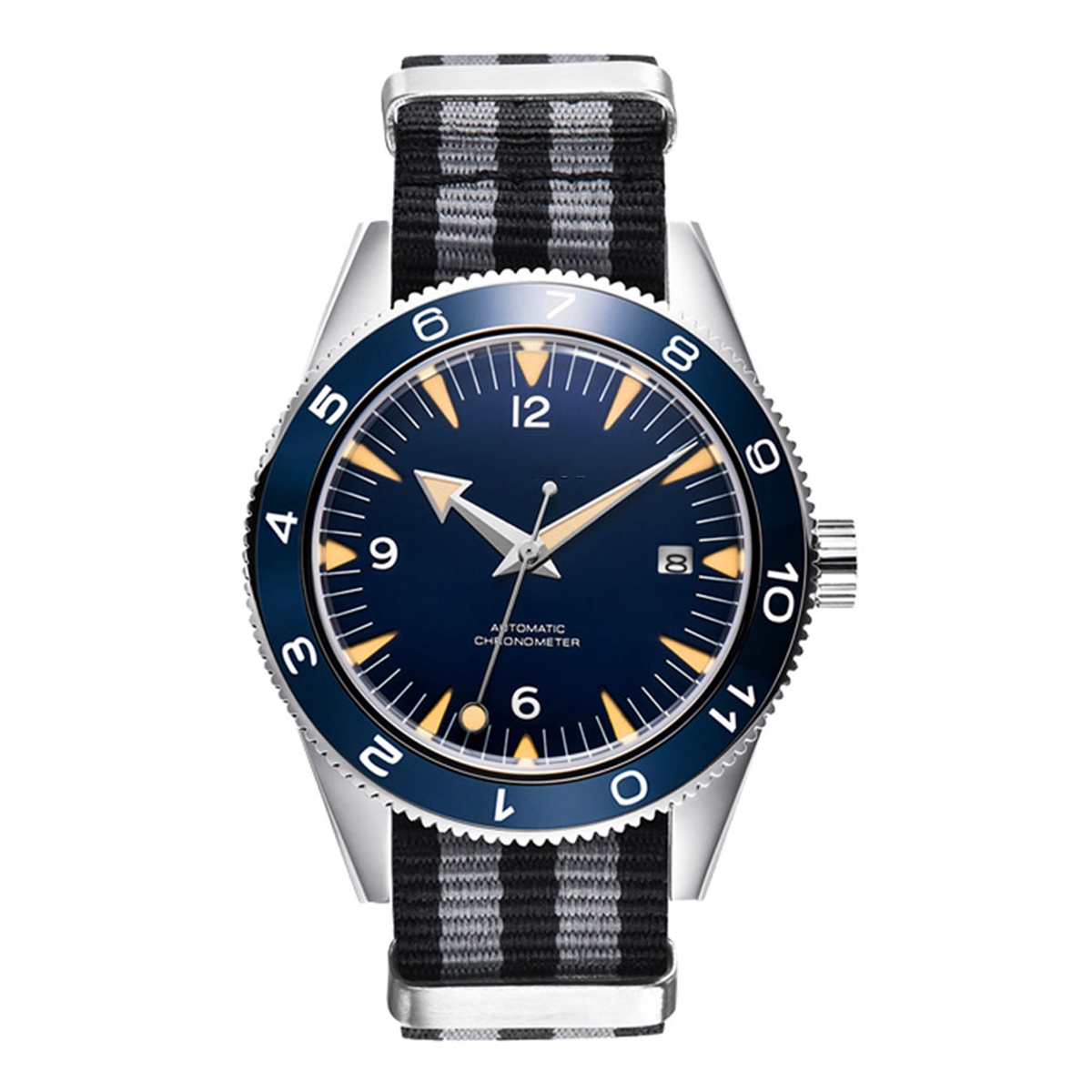 โลโก้ที่กําหนดเอง NH35 นาฬิกา  - Men Mechanical Watch Sapphire Crystal บทวิจารณ์และราคา