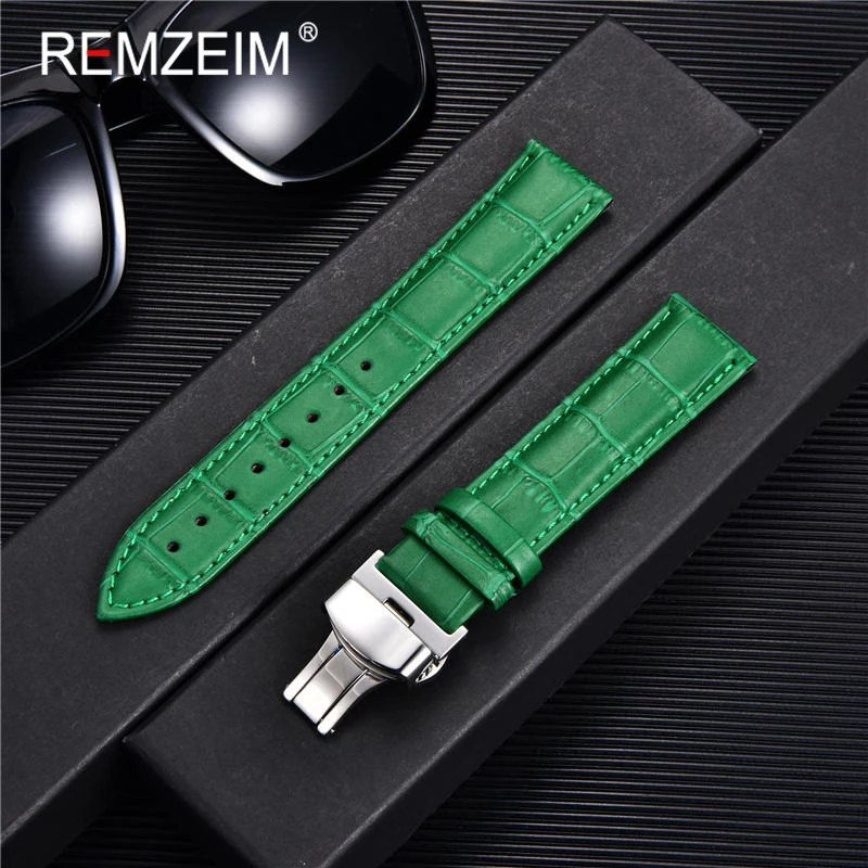 สายนาฬิกาหนังแท้18มม. 20มม. 22 - Leather Watch Strap Quick Release 20Mm 22Mm บทวิจารณ์และราคา