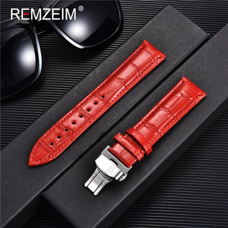 สายนาฬิกาหนังแท้18มม. 20มม. 22 - Leather Watch Strap Quick Release 20Mm 22Mm บทวิจารณ์และราคา