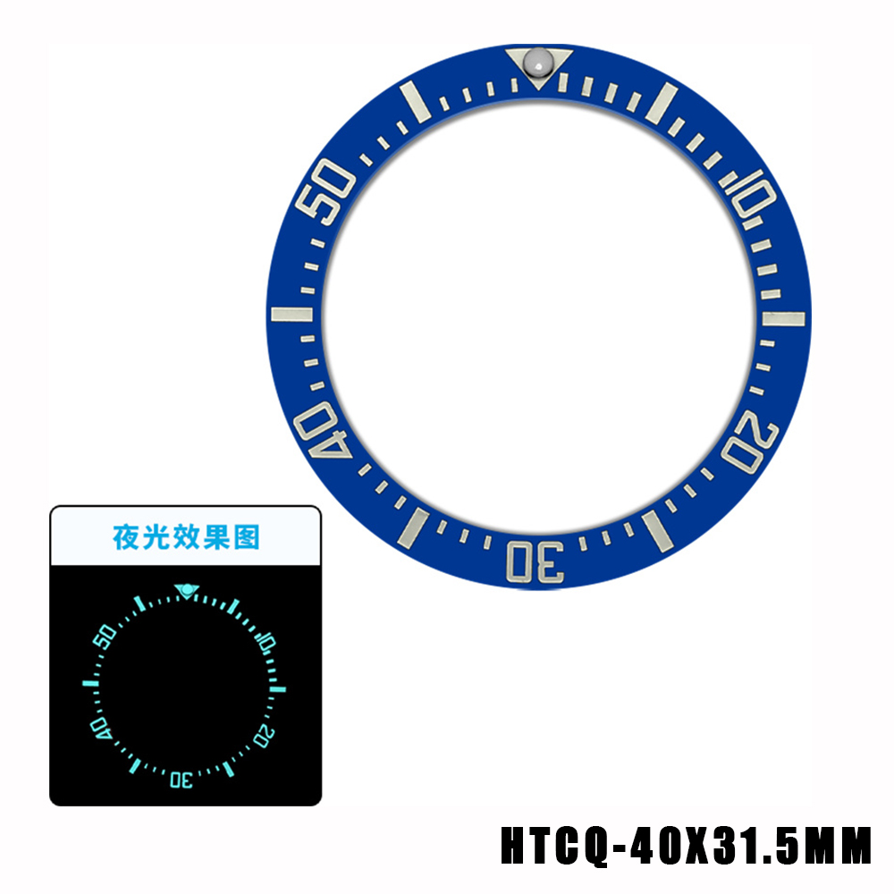 ขอบหน้าปัดเซรามิกโค้งสีน้ำเงิน - Watch Bezel Insert Ceramic Luminous บทวิจารณ์และราคา