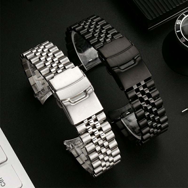 316L สายสแตนเลสสําหรับ Seiko S - Solid Stainless Steel Watch Bracelet Jubilee บทวิจารณ์และราคา