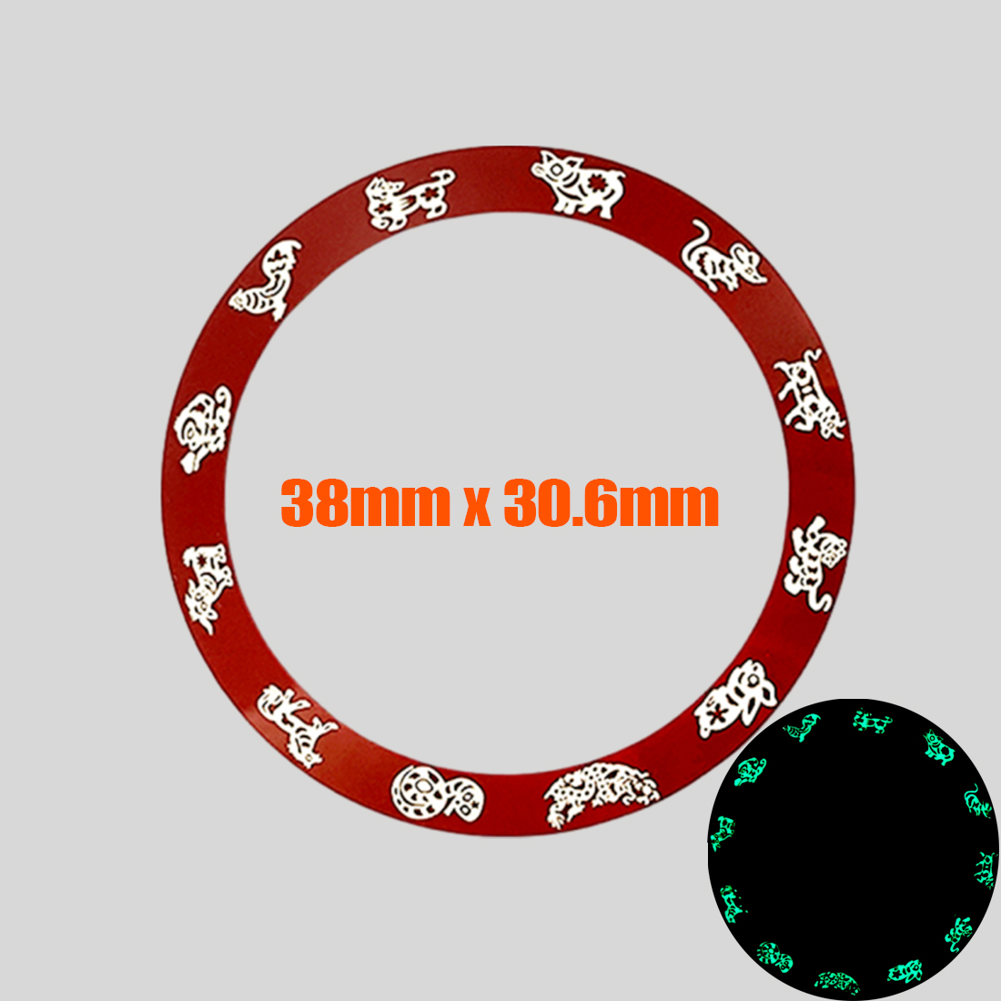 ขอบเซรามิกแบบกำหนดเองขนาด 38 ม - Watch Bezel Insert Ceramic Luminous บทวิจารณ์และราคา