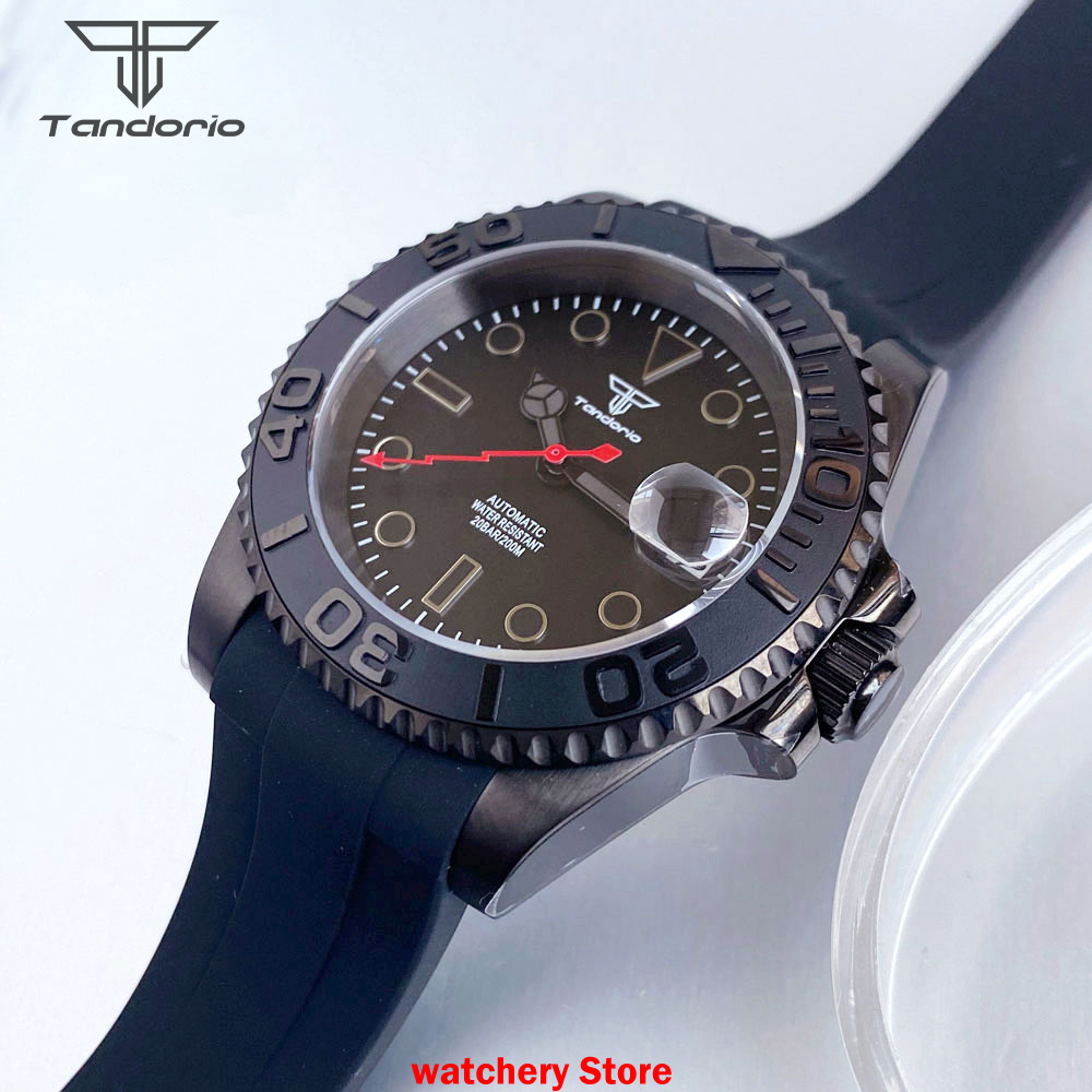 ใหม่มาถึง Tandorio สีดําดําน้ํ - Automatic Dive Watch 200M Nh35 Movement บทวิจารณ์และราคา