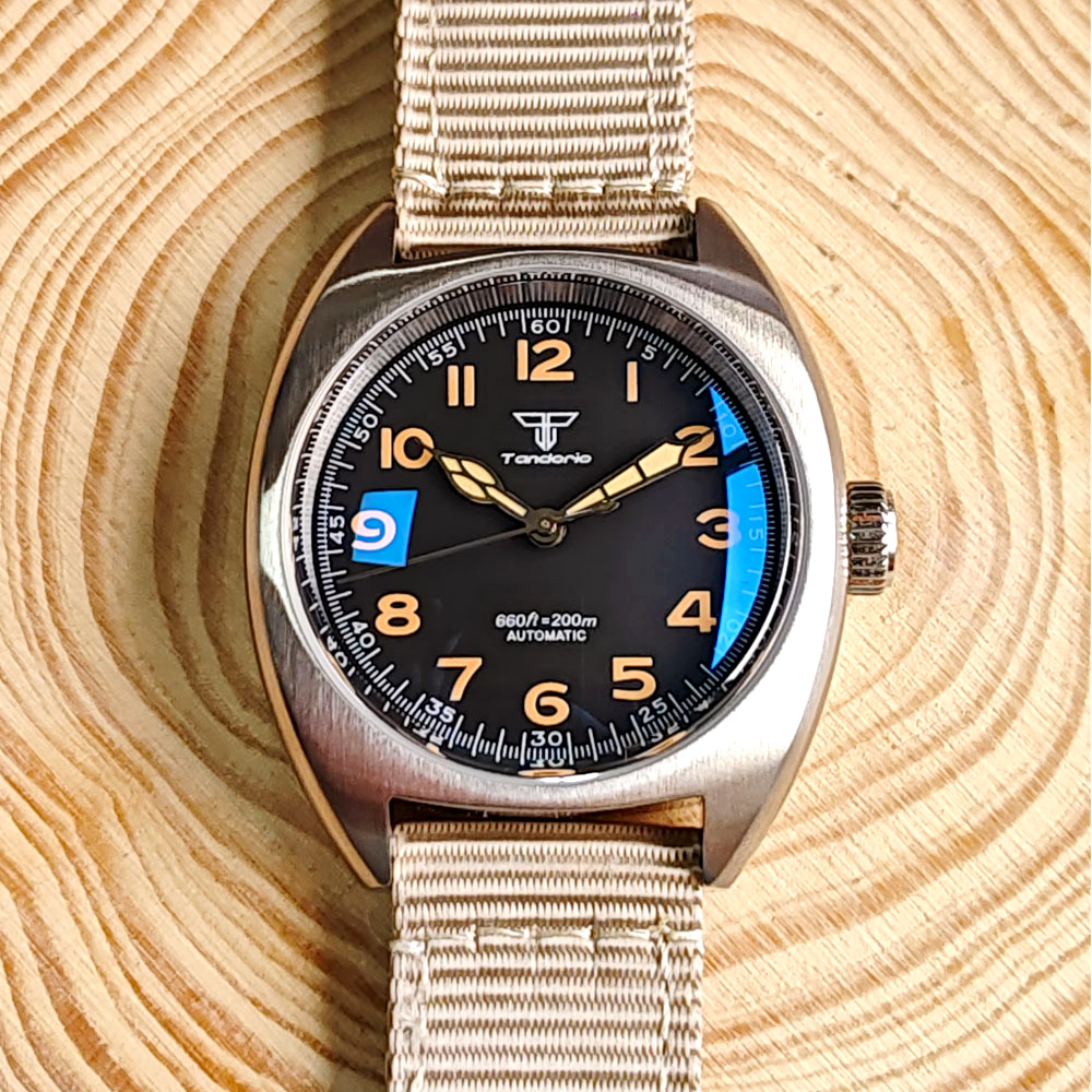 Tandorio AR นาฬิกาผู้ชาย หน้าป - Sapphire Watch Crystal Double Domed บทวิจารณ์และราคา