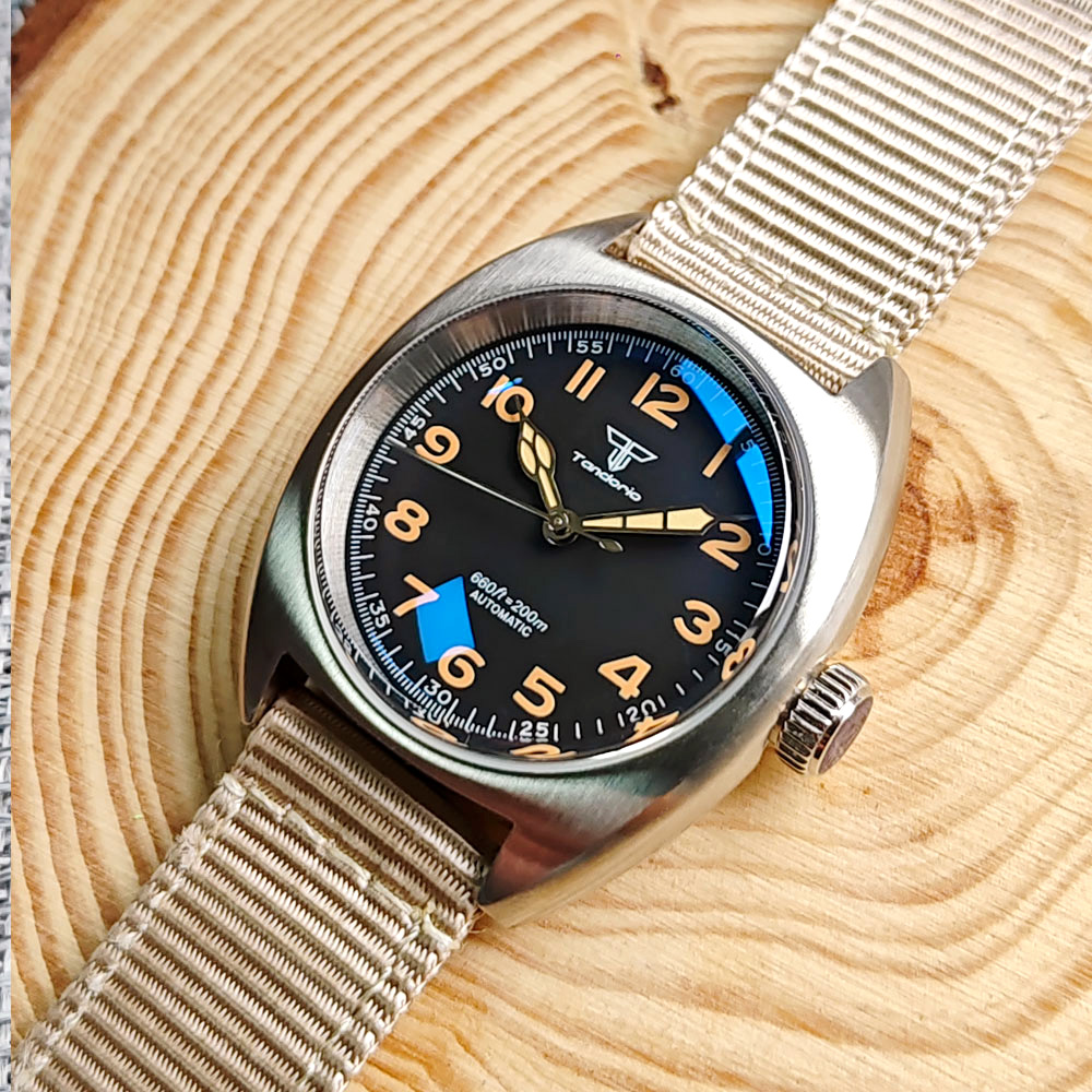 Tandorio AR นาฬิกาผู้ชาย หน้าป - Sapphire Watch Crystal Double Domed บทวิจารณ์และราคา