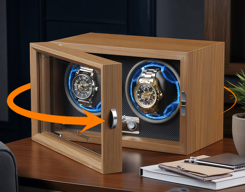 กล่องหมุนนาฬิกาอัตโนมัติแบบคู่ - Watch Winder Automatic Dual Watch Box บทวิจารณ์และราคา