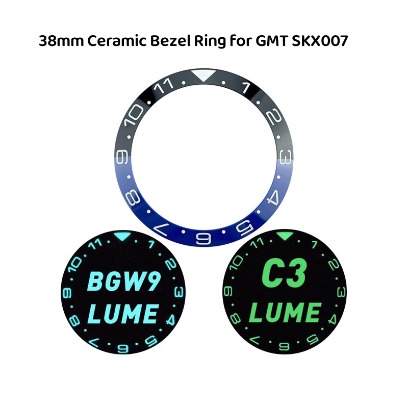 ชิ้นส่วนนาฬิกา ขนาด 38 มม.*31. - Watch Bezel Insert Ceramic Luminous บทวิจารณ์และราคา