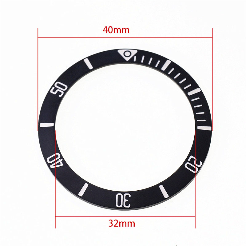 Luxury 40 มม.สีดําเซรามิค BEZE - Watch Bezel Insert Ceramic Luminous บทวิจารณ์และราคา