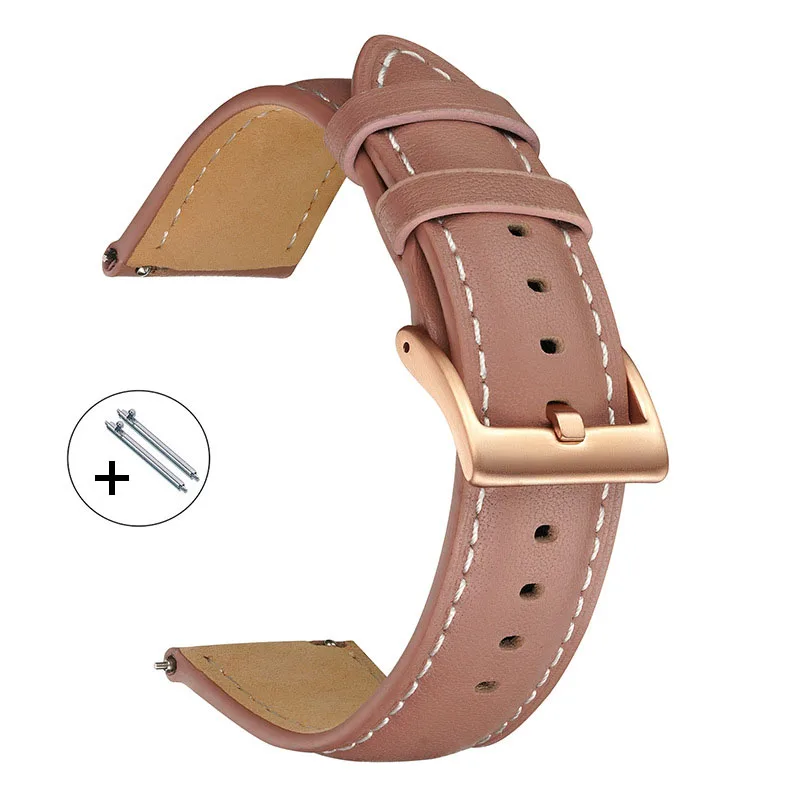 สายนาฬิกาหนังแท้ขนาด 14 มม. 16 - Leather Watch Strap Quick Release 20Mm 22Mm บทวิจารณ์และราคา