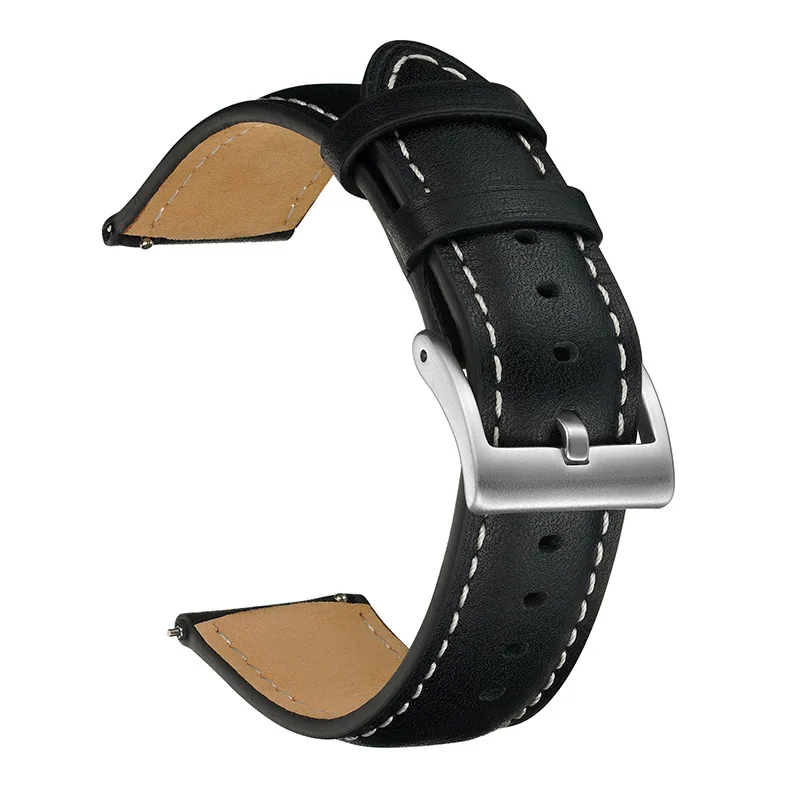 สายนาฬิกาหนังแท้ขนาด 14 มม. 16 - Leather Watch Strap Quick Release 20Mm 22Mm บทวิจารณ์และราคา