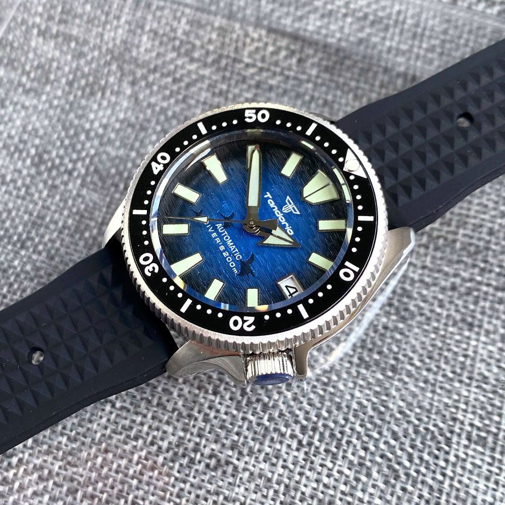 37 มม.Tandorio 200Mดําน้ําNH35 - Automatic Dive Watch 200M Nh35 Movement บทวิจารณ์และราคา