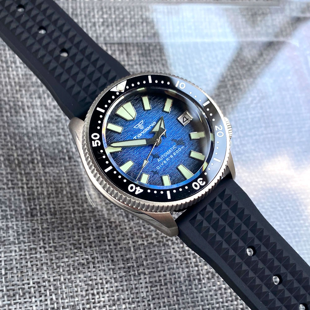 37 มม.Tandorio 200Mดําน้ําNH35 - Automatic Dive Watch 200M Nh35 Movement บทวิจารณ์และราคา