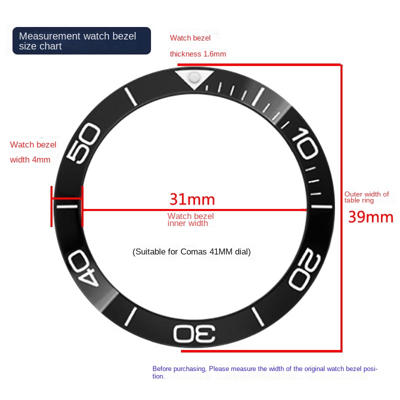 สีฟ้าสีเขียวสีดำเรืองแสงเซรามิ - Watch Bezel Insert Ceramic Luminous บทวิจารณ์และราคา