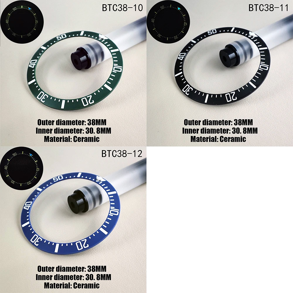 ขอบหน้าปัดนาฬิกาขนาด 38 มม.*30 - Watch Bezel Insert Ceramic Luminous บทวิจารณ์และราคา