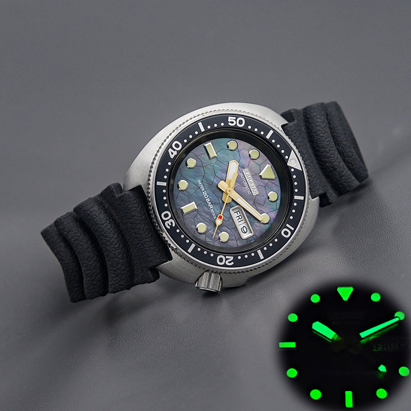 Mod 6105 6309 Turtle Abalone D - Automatic Dive Watch 200M Nh35 Movement บทวิจารณ์และราคา