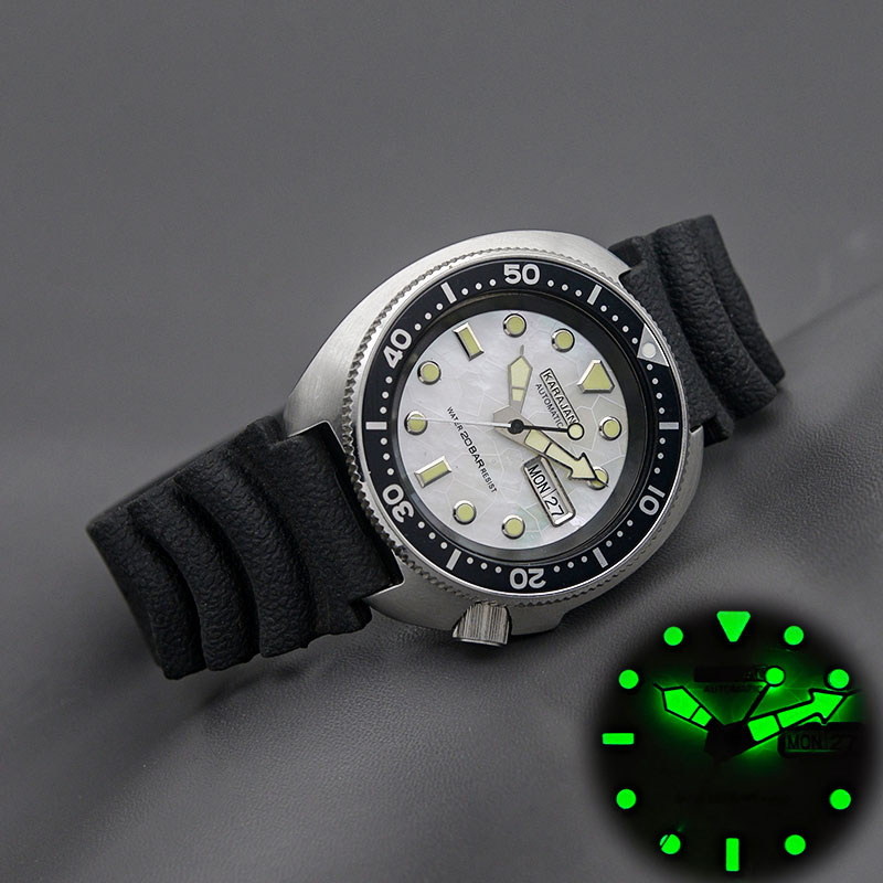 Mod 6105 6309 Turtle Abalone D - Automatic Dive Watch 200M Nh35 Movement บทวิจารณ์และราคา