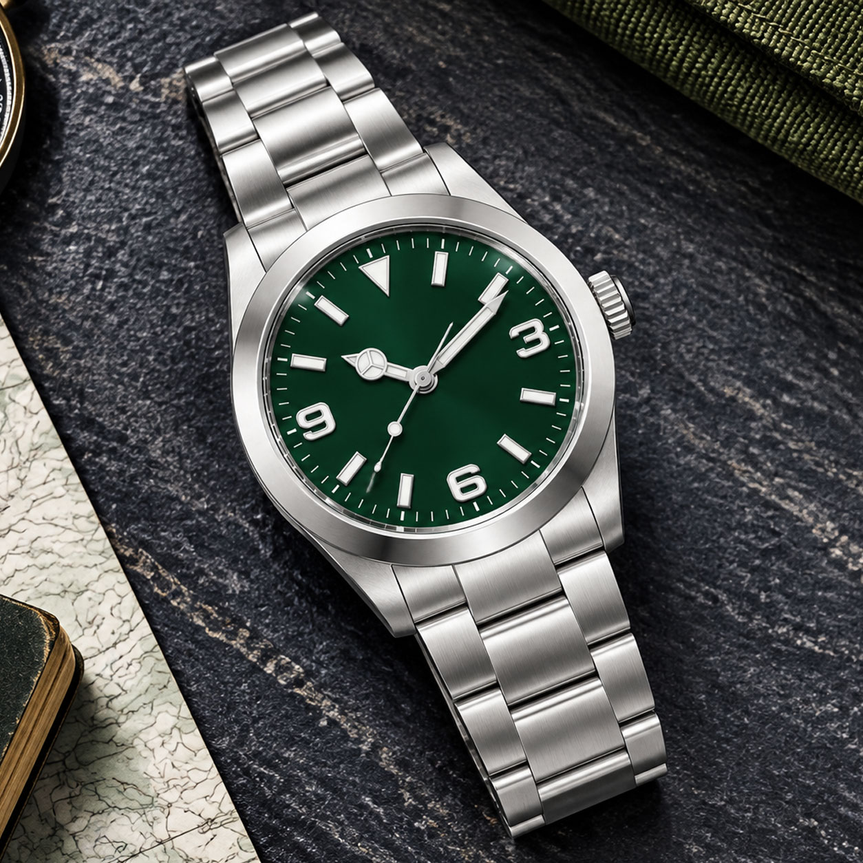 นาฬิกาข้อมือ Corgeut ระบบออโตเ - Men Mechanical Watch Sapphire Crystal บทวิจารณ์และราคา