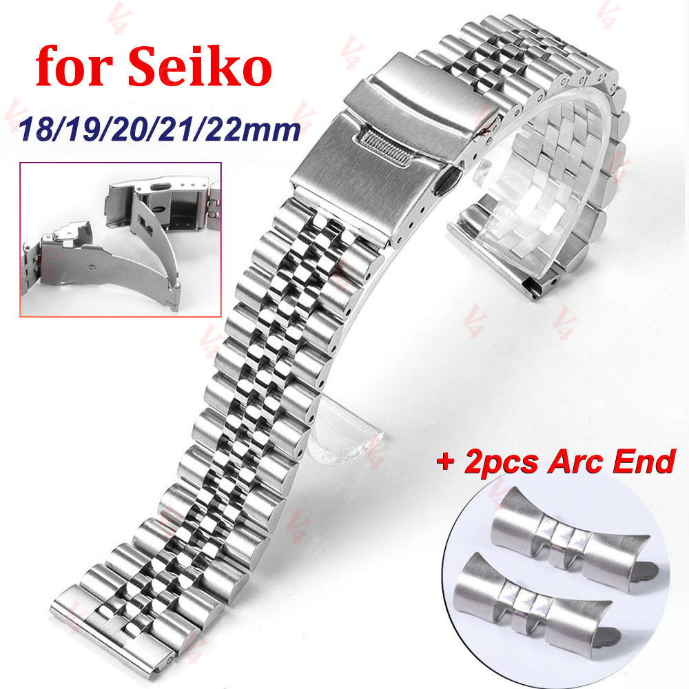 18mm 19mm 20mm 21mm 22mm 24mm  - Solid Stainless Steel Watch Bracelet Jubilee บทวิจารณ์และราคา