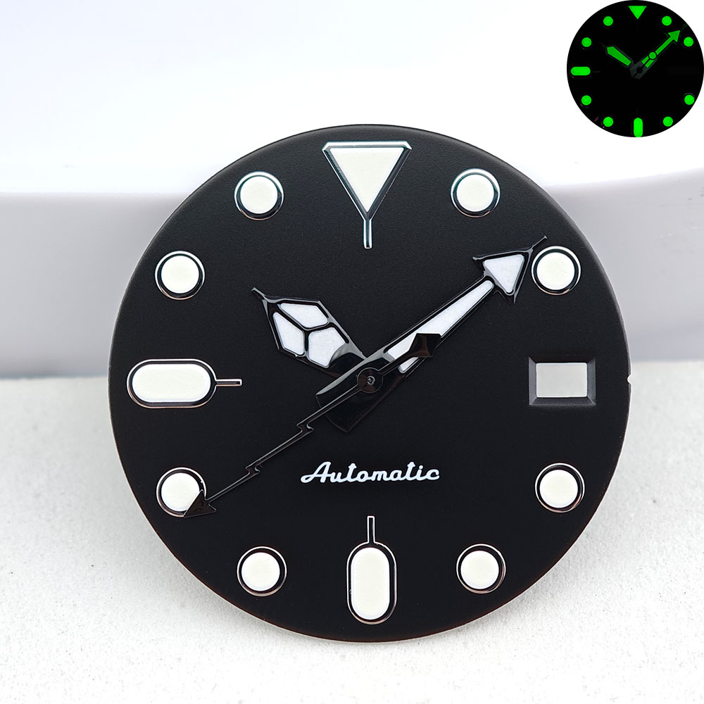 หน้าปัดนาฬิกาสีดำขนาด 28.5 มม. - Watch Hands Set Luminous Replacement Nh35 บทวิจารณ์และราคา
