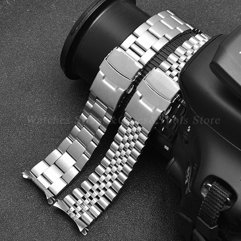 316L สายสแตนเลสสําหรับ Seiko S - Solid Stainless Steel Watch Bracelet Jubilee บทวิจารณ์และราคา