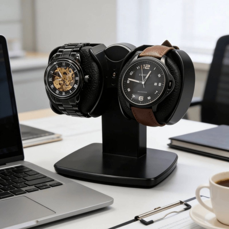 กล่องเก็บนาฬิกาแบบหมุนอัตโนมัต - Watch Winder Automatic Dual Watch Box บทวิจารณ์และราคา