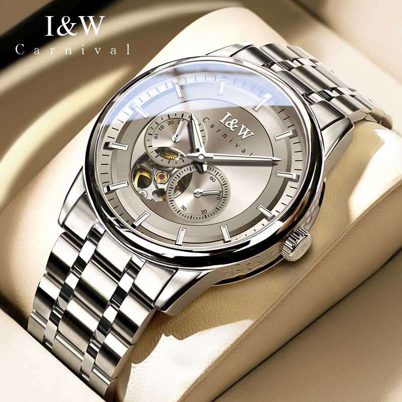 นาฬิกา Carnival Brand I&W รุ่น - Skeleton Automatic Watch Luxury Tourbillon บทวิจารณ์และราคา