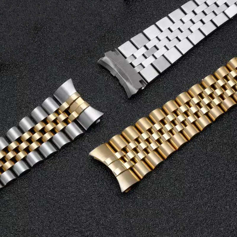 สายนาฬิกาข้อมือสแตนเลสสตีลแบบจ - Solid Stainless Steel Watch Bracelet Jubilee บทวิจารณ์และราคา