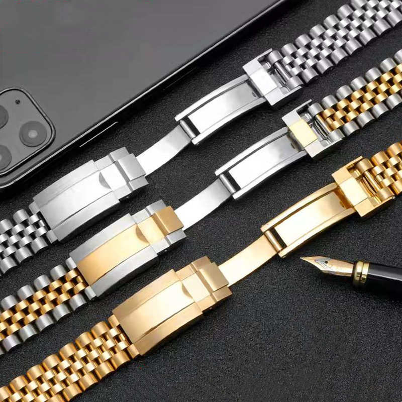 สายนาฬิกาข้อมือสแตนเลสสตีลแบบจ - Solid Stainless Steel Watch Bracelet Jubilee บทวิจารณ์และราคา