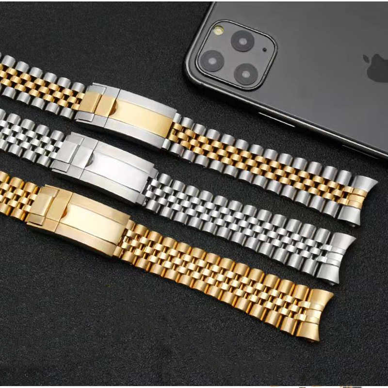 สายนาฬิกาข้อมือสแตนเลสสตีลแบบจ - Solid Stainless Steel Watch Bracelet Jubilee บทวิจารณ์และราคา