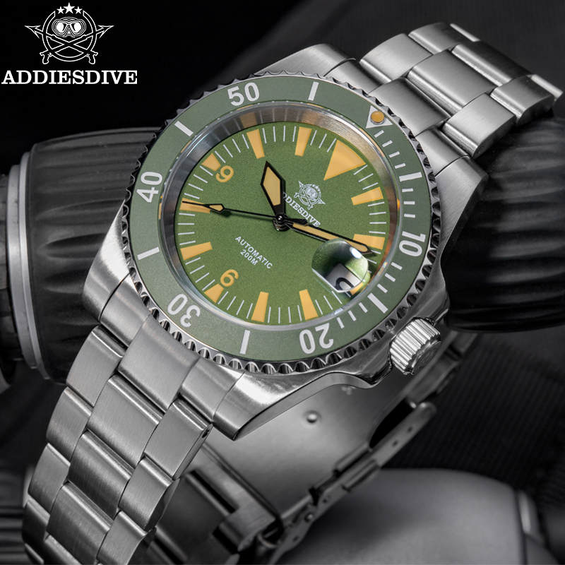ADDIESDIVE นาฬิกาข้อมือระบบอัต - Automatic Dive Watch 200M Nh35 Movement บทวิจารณ์และราคา