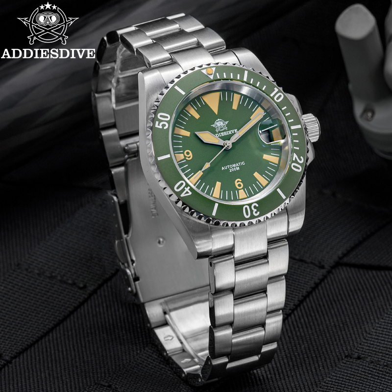 ADDIESDIVE นาฬิกาข้อมือระบบอัต - Automatic Dive Watch 200M Nh35 Movement บทวิจารณ์และราคา