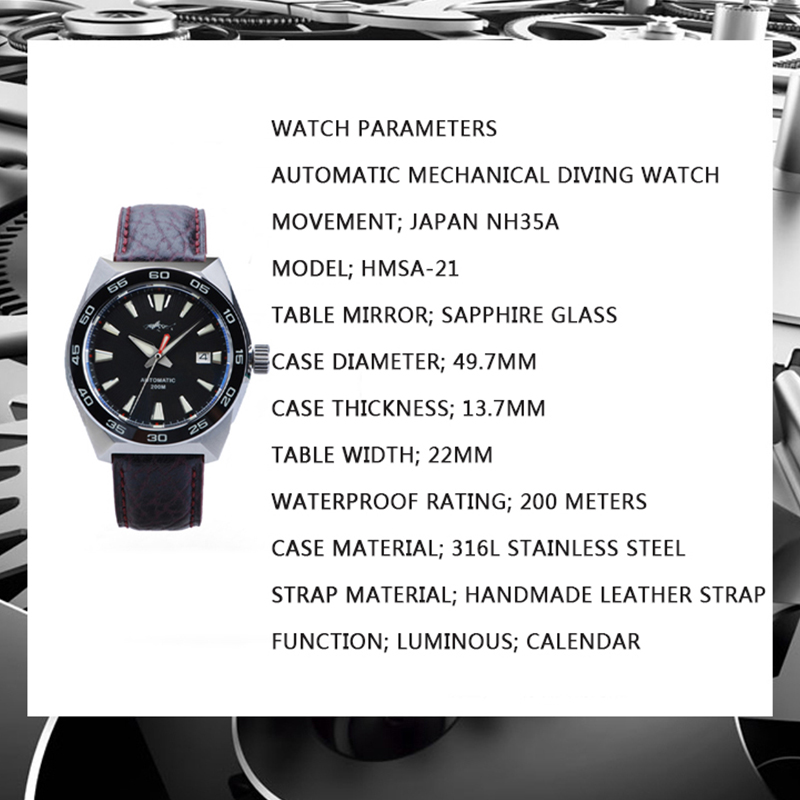 นาฬิกาดำน้ำผู้ชาย heimdallr มอ - Automatic Dive Watch 200M Nh35 Movement บทวิจารณ์และราคา