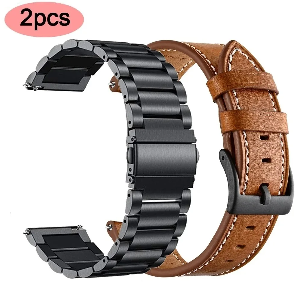 สำหรับนาฬิกาหัวเว่ย 5 4 3 โปรส - Leather Watch Strap Quick Release 20Mm 22Mm บทวิจารณ์และราคา